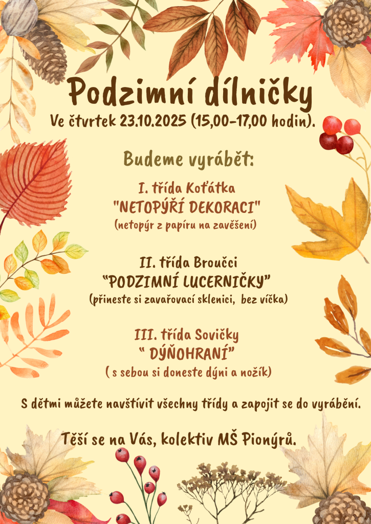 Podzimní dílna 