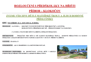 Rozloučení s předškoláky